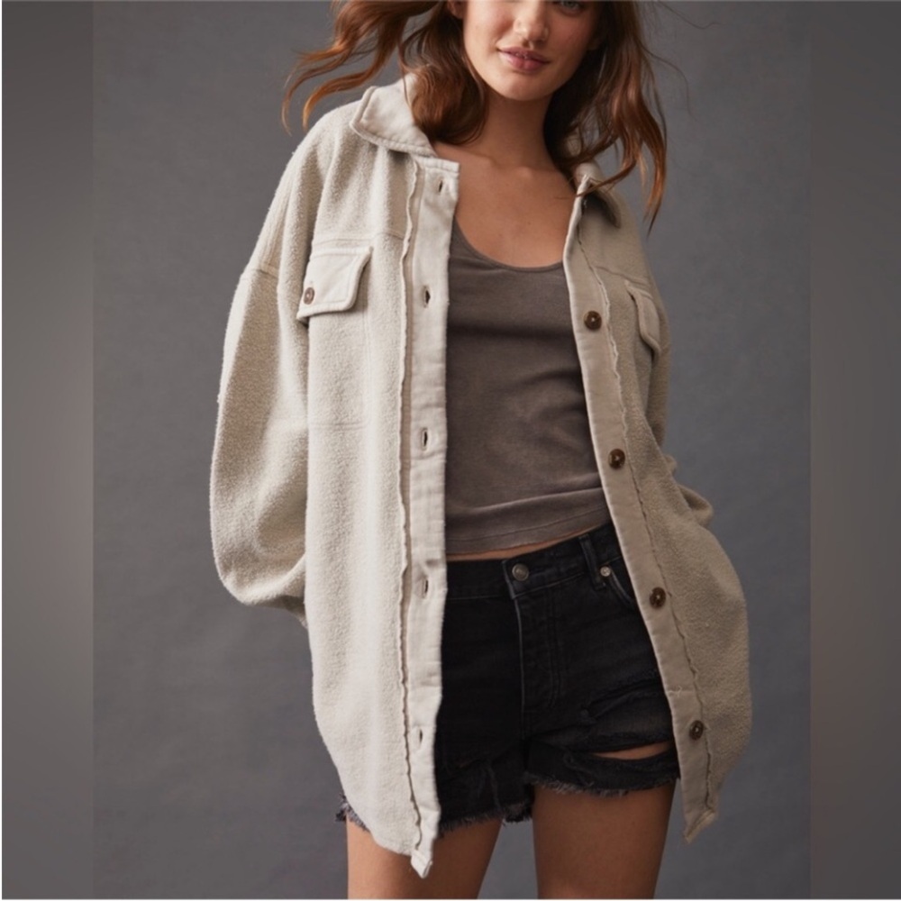 Free People Ruby Button Down Jacket Shacket - image 2